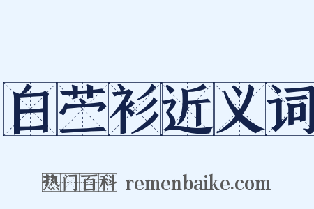 白苎衫近义词是什么意思的图片